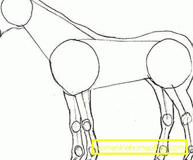 La troisième étape dessine un cheval avec un crayon