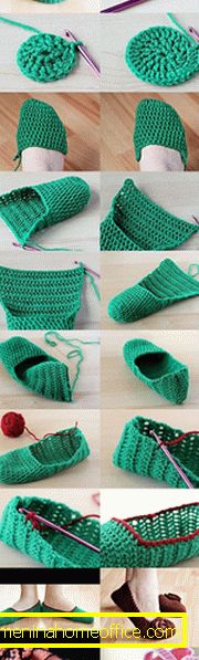 Pantoufles au crochet: classes de maître